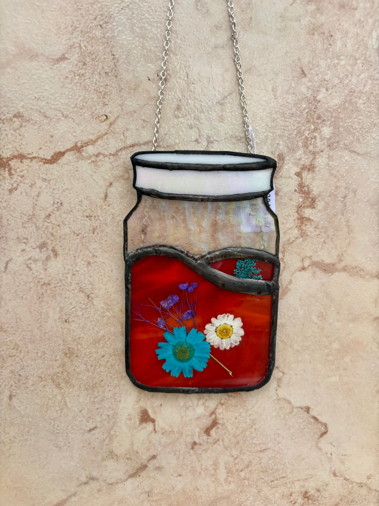 Red Mason Jar